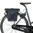Torba za kolo Basil Rivo M - single bag tarpaulin MIK Hooks - 12–15L - black