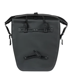 Torba za kolo Basil Rivo L - single bag tarpaulin MIK Hooks - 25–31L - black