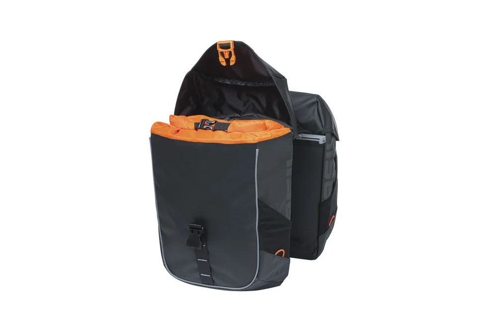 Torba za kolo Miles Tarpaulin - double bag MIK - 34 liter - black/orange