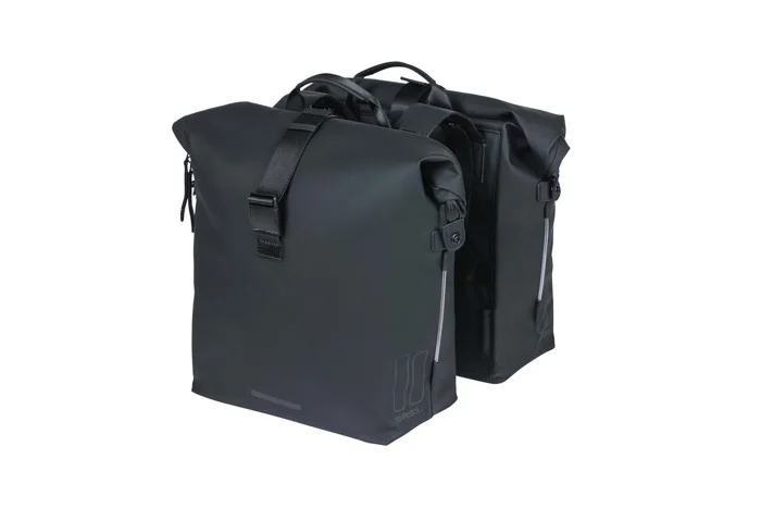Bike bag Basil SoHo - bicycle double bag Nordlicht - 41l, black
