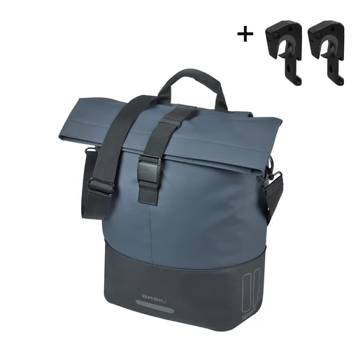 Bike bag Basil Cove - shopper MIK Hooks - 14–16L - navy/black