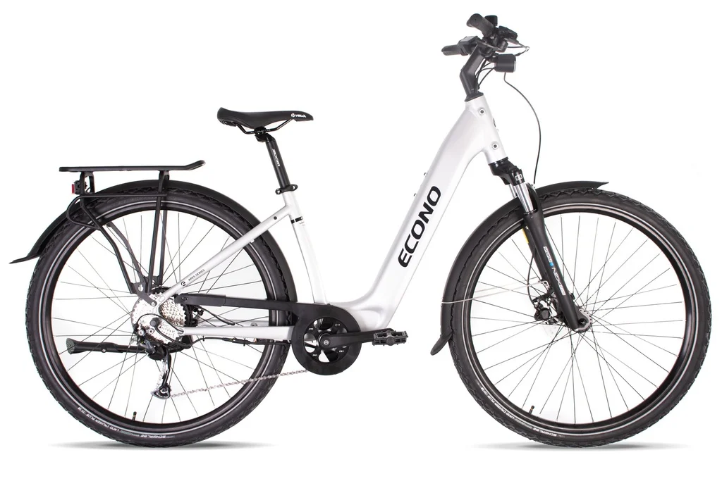 Electric bike ECONO Apes SUV 28 EER5 Aluminium grey 2026 (L, 520Wh (15Ah))