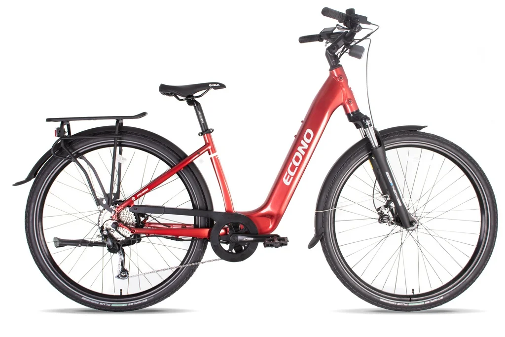 Electric bike ECONO Apes CITY 28 EER4 Wine red 2026 (S/M, 520Wh (15Ah))