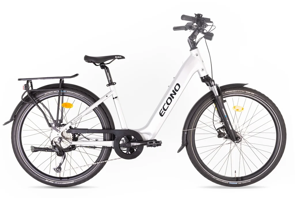 Electric bike ECONO Apes CITY 26 EER4 Aluminium grey 2026 (520Wh (15Ah))