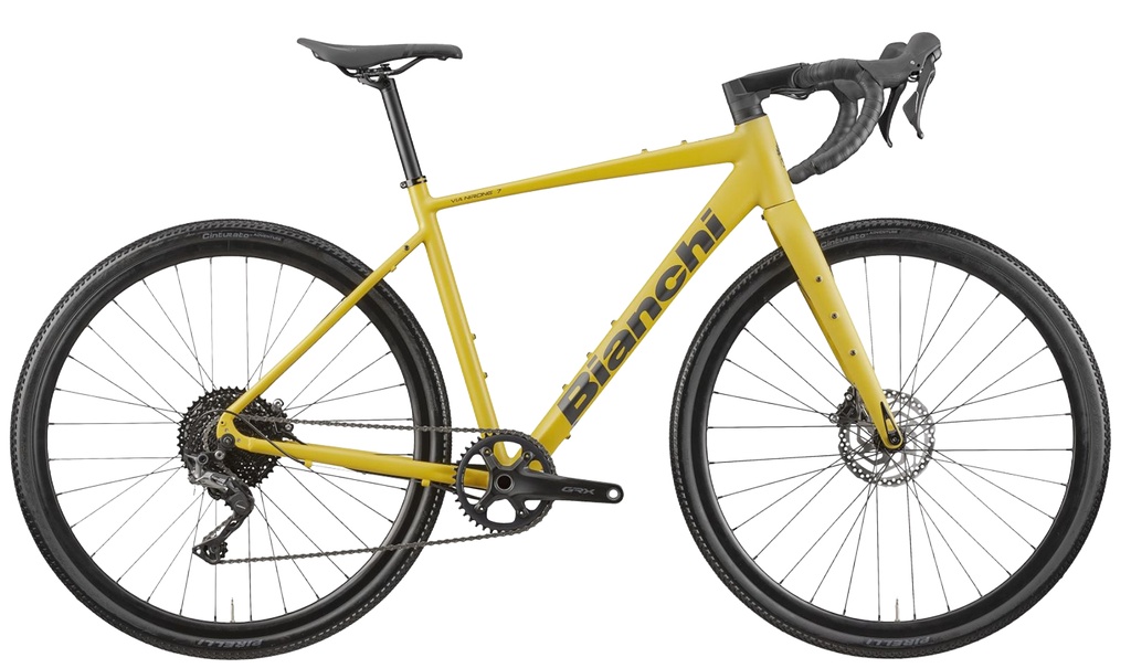 Gravel bike BIANCHI NIRONE 7 DISC GRX610 YELLOW OCHER MATT/BLACK MATT