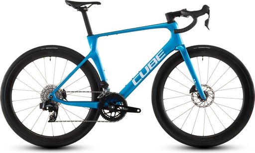Road bike CUBE Agree C:62 EX topasblue´n´white 2026 (56 cm)