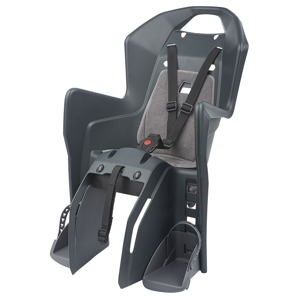 Koolah child bicycle seat, for rear carrier CFS,  dark grey/silver – Polisport