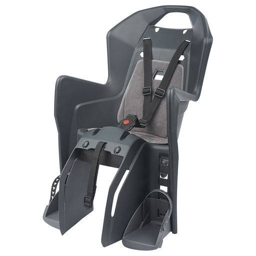 Koolah child bicycle seat, for rear carrier CFS,  dark grey/silver – Polisport