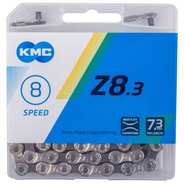 Chain 8s, 116L, KMC Z8.3 grey/black