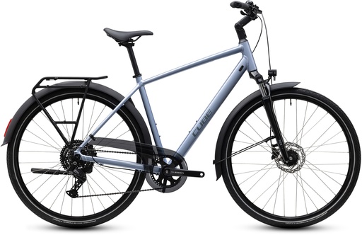 Treking bike CUBE Touring ONE silver-blue and reflective 2027 (46 cm)